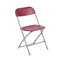 Flash Furniture Hercules Plastic Folding Chair - Red (10 Pack) | Lightweight, Durable, And Comfortable Event Chair | 650Lb Weight Capacity