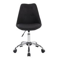 Techni Mobili Armless Task Buttons, Black Chairs