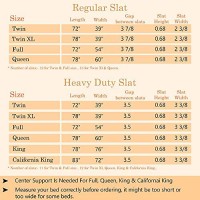 Continental Sleep Heavy Duty Mattress Support Wooden Bunkie Board/Slats, California King, Beige