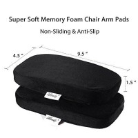 Aloudy Ergonomic Memory Foam Office Chair Armrest Pads, Comfy Gaming Chair Arm Rest Covers For Elbows And Forearms Pressure Relief(Set Of 2)