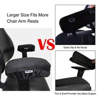 Aloudy Ergonomic Memory Foam Office Chair Armrest Pads, Comfy Gaming Chair Arm Rest Covers For Elbows And Forearms Pressure Relief(Set Of 2)