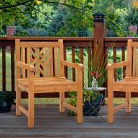 Teak Wood Chippendale Outdoor Patio Arm Chair, Made From Solid A-Grade Teak Wood