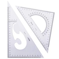 Bronagrand Large Triangle Ruler Square Set, 30/60 And 45/90 Degrees, Set Of 2