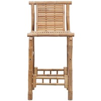 Vidaxl Bar Stools 2 Pcs Bamboo