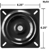 Mysit 6.25 Heavy Duty Bar Stool Swivel Plate Replacement, Square Swivel Mechanism For Recliner Chair Or Furniture - Ball Bearing Swivel Boat Seat