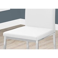 Monarch Specialties I Two Chairs, 28L X 28D X 38H, White/Chrome