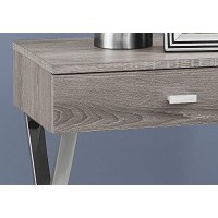 Monarch Specialties I Night Stand Accent Table, 2200 X 1200 X 1800, Dark Taupechrome Metal