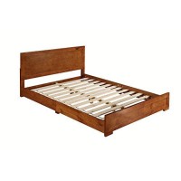 Camden Isle Oxford Platform Bed Frame Modern Low-Profile Bed With Full Slat Support System - No Box Spring Needed, Easy Assembly Cherry, Queen