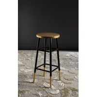 Safavieh Home Collection Emery Black And Dipped Gold Leaf 30-Inch Barstool