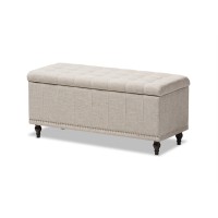 Baxton Studio Kaylee Storage Bench In Beige