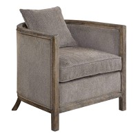 Uttermost Viaggio Gray Chenille Accent Chair