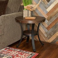 Powell Furniture Franklin Side Table, Small, Brown