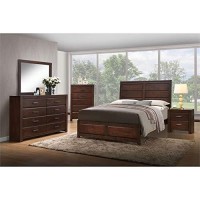 Acme Oberreit Wood 5-Drawers Bedroom Chest In Walnut