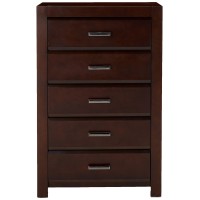 Acme Oberreit Wood 5-Drawers Bedroom Chest In Walnut