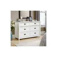 Bowery Hill 6 Drawer Dresser In Soft White