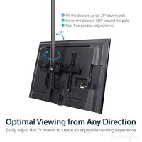 Startech.Com Ceiling Tv Mount - 3.5 To 5 Pole - Full Motion - Supports Displays 32?To 75 - For Vesa Mount Compatible Tvs (Flatpnlceil)