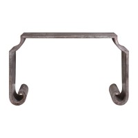 My Swanky Home Luxe Contemporary Minimalist Zinc Scroll Console Table Open Gray Modern Abstract