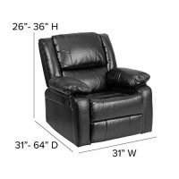 Flash Furniture Harmony Series Black Leathersoft Recliner