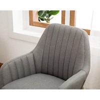Roundhill Furniture Tuchico Contemporary Fabric Accent Chair,Arm Rest, Gray
