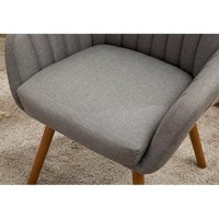 Roundhill Furniture Tuchico Contemporary Fabric Accent Chair,Arm Rest, Gray