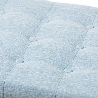 Baxton Studio Kaylee Modern Classic Upholstered Button-Tufting Storage Ottoman Bench Greyish Beige