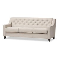 Baxton Studio Arcadia Upholstered Sofa In Gray