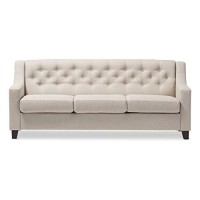 Baxton Studio Arcadia Upholstered Sofa In Gray