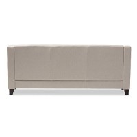 Baxton Studio Arcadia Upholstered Sofa In Gray