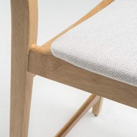 Gdf Studio Helen Light Beige Fabric/Oak Finish Counter Chair (Set Of 2)