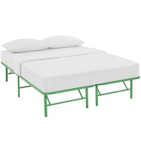Modway Horizon Replaces Box Spring-Folding Metal Mattress Bed Frame, Full, Green