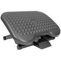 Mount-It! Ergonomic Under Desk Footrest With 3 Height Levels |Height Adjustable Tilting Foot Stool | Home Office Footrest With Massage Surface For Improved Circulation (Mi-7801)