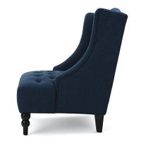 Christopher Knight Home Toddman High-Back Fabric Club Chair, Dark Blue 3375D X 2725W X 385H In