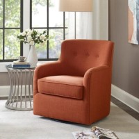 Madison Park Adele Swivel Chair Spice See Below