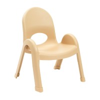Childrens Factory - Ab7709Nt Angeles Value Stack Kids Chair, Preschooldaycareplayroom Furniture, Flexible Seating Classroom Furniture For Toddlers, Natural Tan, 9, Beige