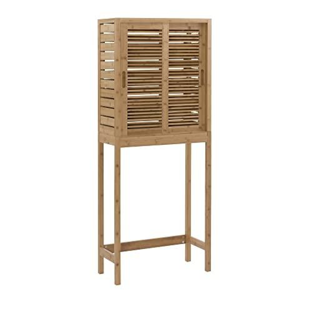 Linon Bracken Bamboo Spacesaver In Natural Brown