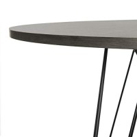 Safavieh Home Collection Marino Mid-Century Modern Dark Grey Hairpin Leg Round Dining Table