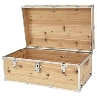 Rhino Trunk & Case Western Red Knotty Cedar Large Trunk For Foot Locker Style & End Of Bed Storage 32X18X14