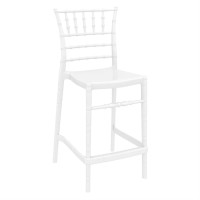 Compamia Chiavari 25.5 Outdoor Counter Stool In Glossy White (Set Of 2)