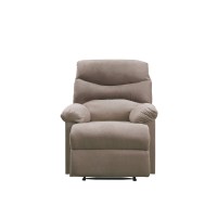 Acme Arcadia Woven Fabric Motion Recliner In Light Brown