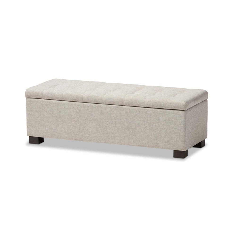 Baxton Studio Roanoke Storage Bench In Beige