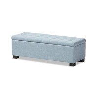 Baxton Studio Roanoke Storage Bench In Beige