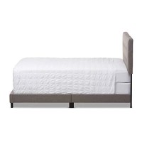 Baxton Studio Brookfield Tufted Full Panel Bed In Gray