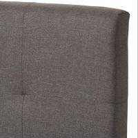 Baxton Studio Brookfield Tufted Full Panel Bed In Gray