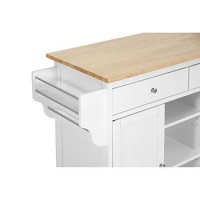 Baxton Studio Meryland Kitchen Cart In White And Brown