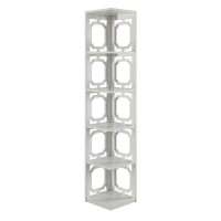 Convenience Concepts Omega 5 Tier Corner Bookcase, White