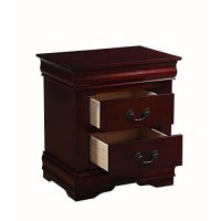 Acme Louis Philippe Nightstand In Cherry