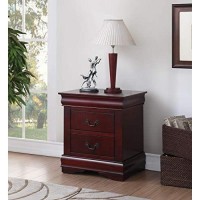 Acme Louis Philippe Nightstand In Cherry