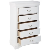 Acme Furniture Louis Philippe Chest, White, One Size