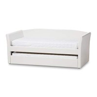 Baxton Studio Camino Upholstered Daybed With Trundle In Beige