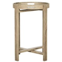 Safavieh Home Collection Hamish Modern Farmhouse Light Grey Tray Top Side Table